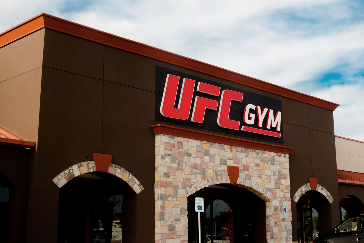 Exterior shot of UFC GYM sign